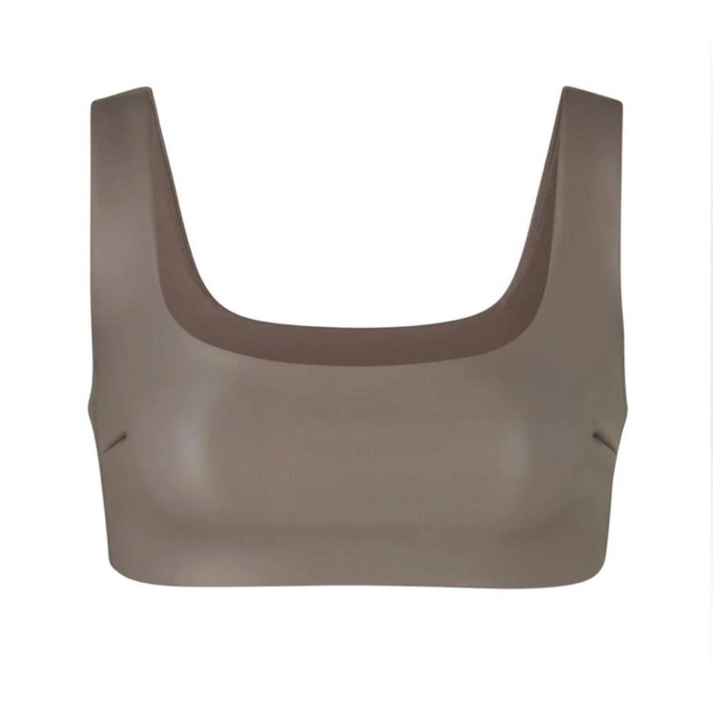 Skims | Faux Leather Bralette Cement Top 4x NWT
